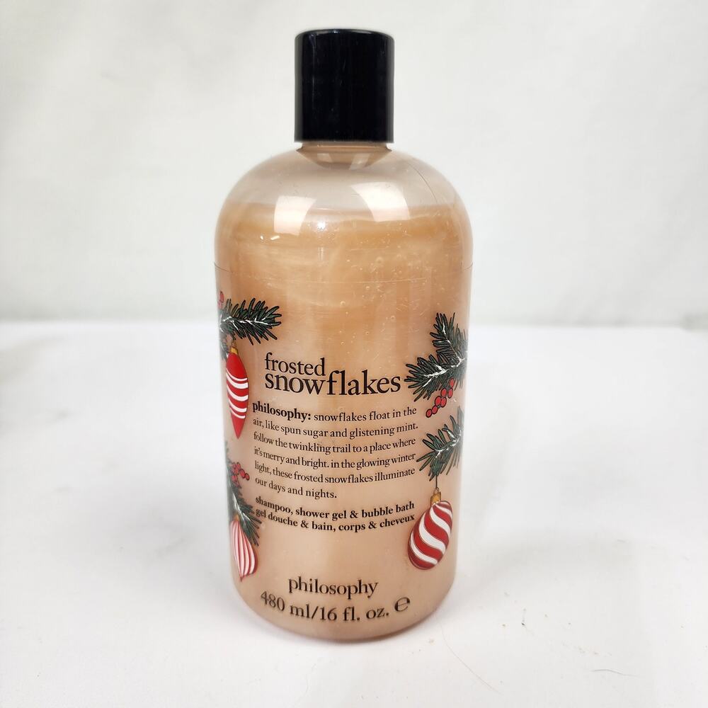 Philosophy Frosted Snowflakes Shampoo Shower Gel Shampoo 16 Oz New Sealed